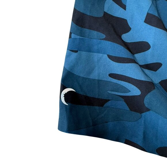 Zyia Athletic Shorts Mens Medium Active Blue Camo Lined Gym Training Stretch - Picture 7 of 10